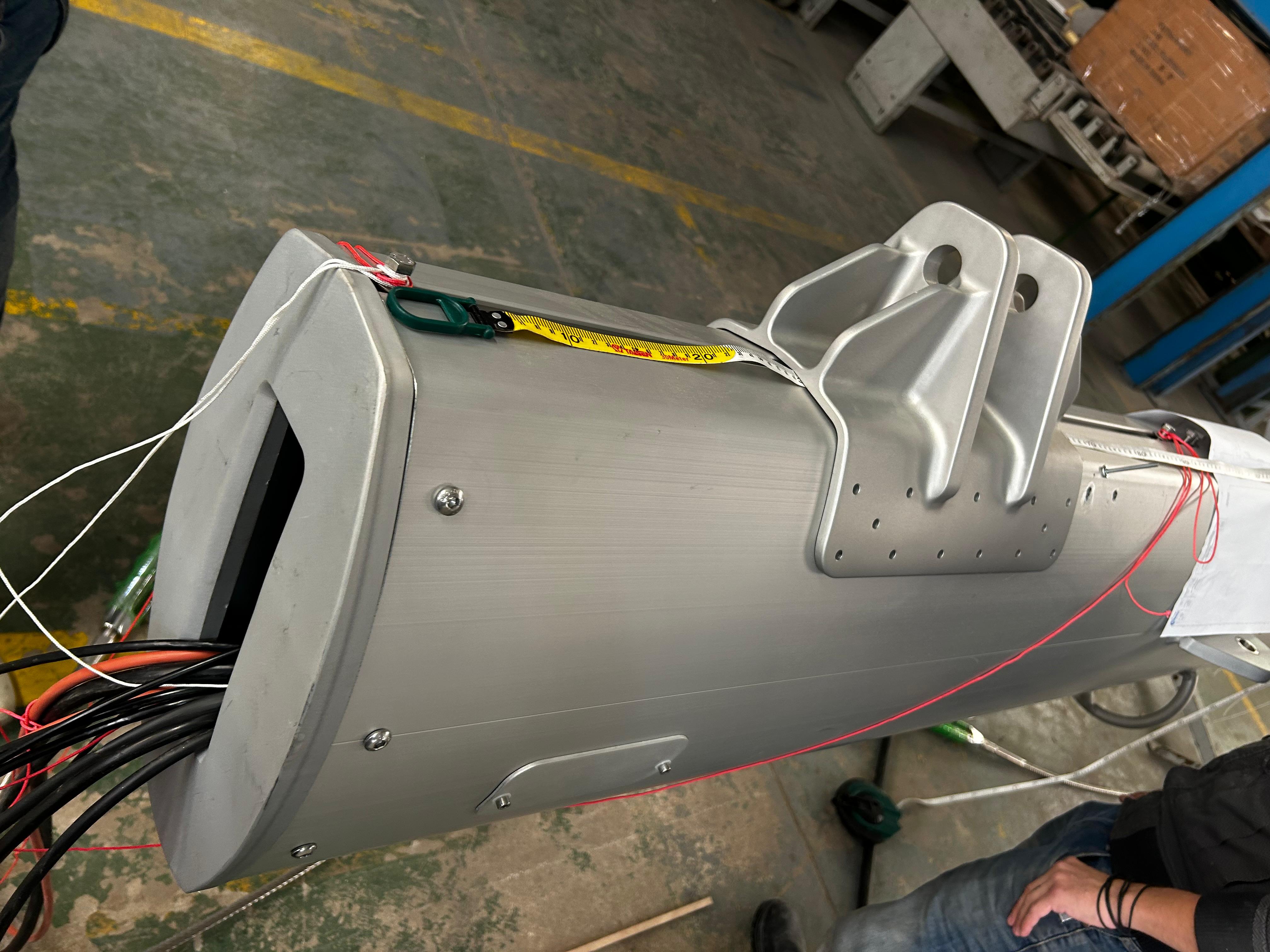 Marine spar assembly · CNC-machined composite hardware